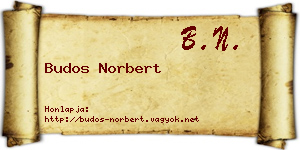 Budos Norbert névjegykártya